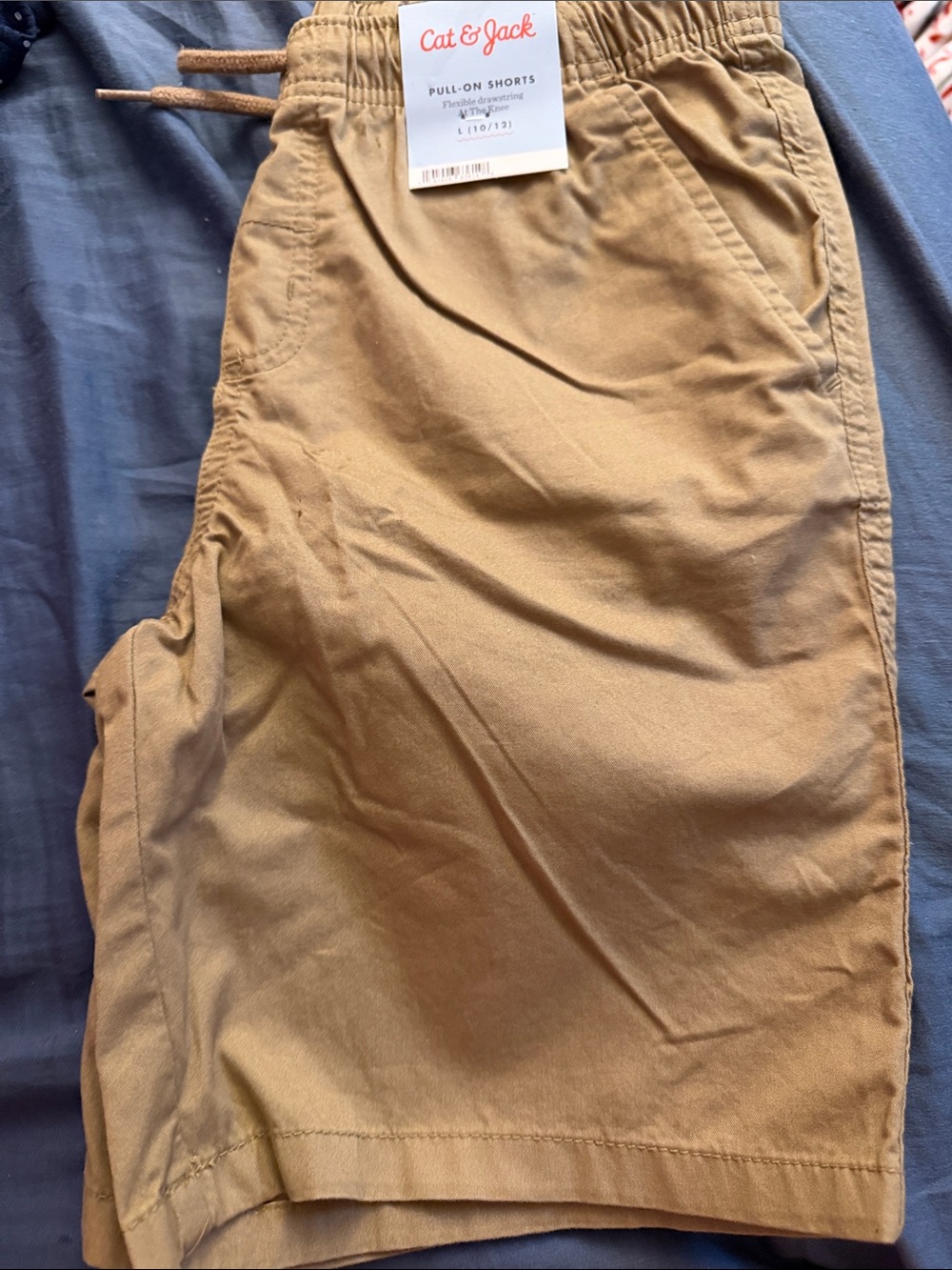Cat & Jack Khaki Pull-On Drawstring Shorts